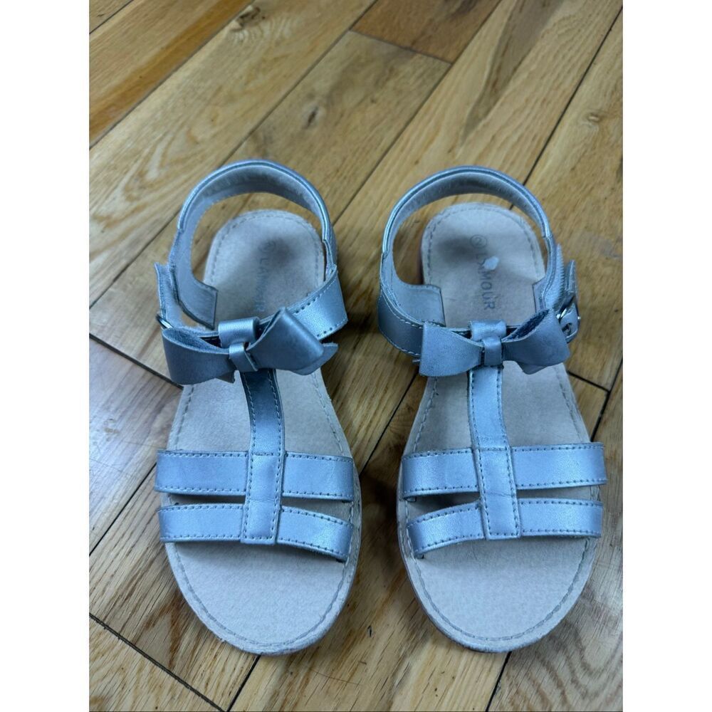 Lamour Girls Silver Sandals Size 2